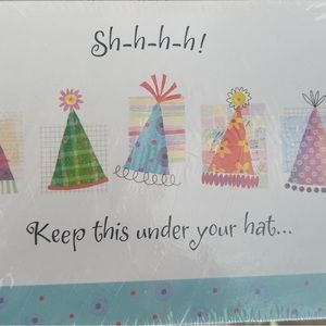 Surprise, party invitations, and envelopes